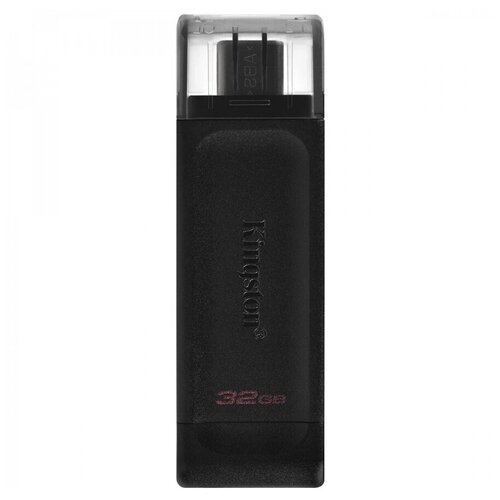 Флэш-диск USB 32Gb Kingston DataTraveler 70, USB Type-C, черная, 2шт. (DT70/32GB)