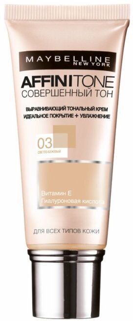 Мейбелин / Maybelline - Тональный крем Affinitone тон 03 Светло-бежевый 30 мл