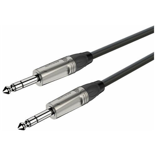 ROXTONE DMJJ200/5 Инструментальный кабель, 2x0,22mm2, D 6mm, 6,3mm stereo Jack – 6,3mm stereo Jack, 5м