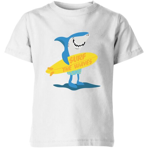 Футболка Us Basic, размер 12, белый детская футболка акула серфинг 164 синий
