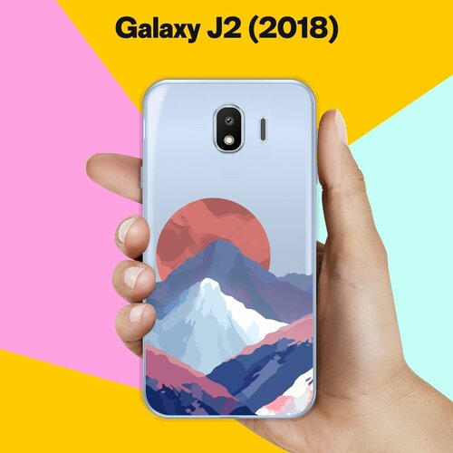Силиконовый чехол на Samsung Galaxy J2 (2018) Горы / для Самсунг Галакси Джей 2 (2018) силиконовый чехол на samsung galaxy j2 2018 самсунг джей 2 2018 с принтом муми тролли на розовом