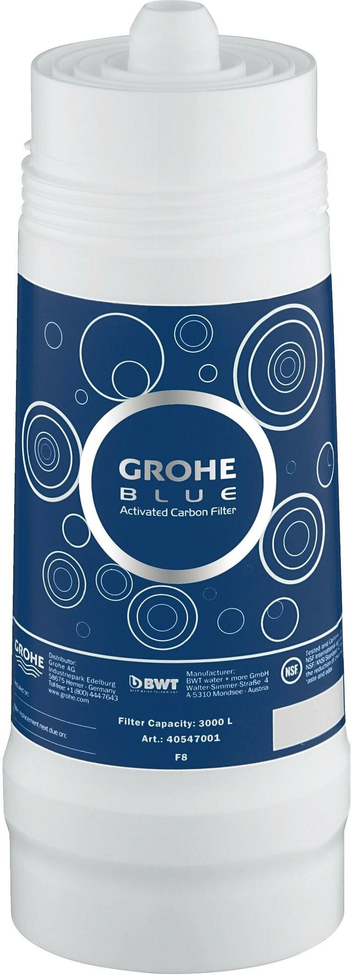 Фильтр на основе активированного угля для GROHE Blue, 3000 л, (40547001)