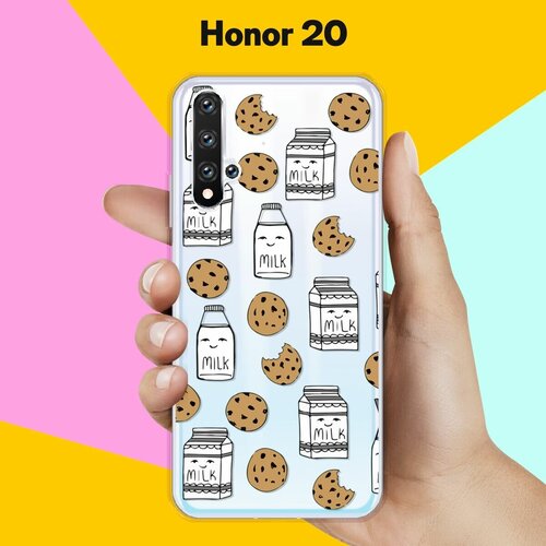 силиконовый чехол молоко и печеньки на honor 20 pro Силиконовый чехол на Honor 20 Печеньки и молоко / для Хонор 20