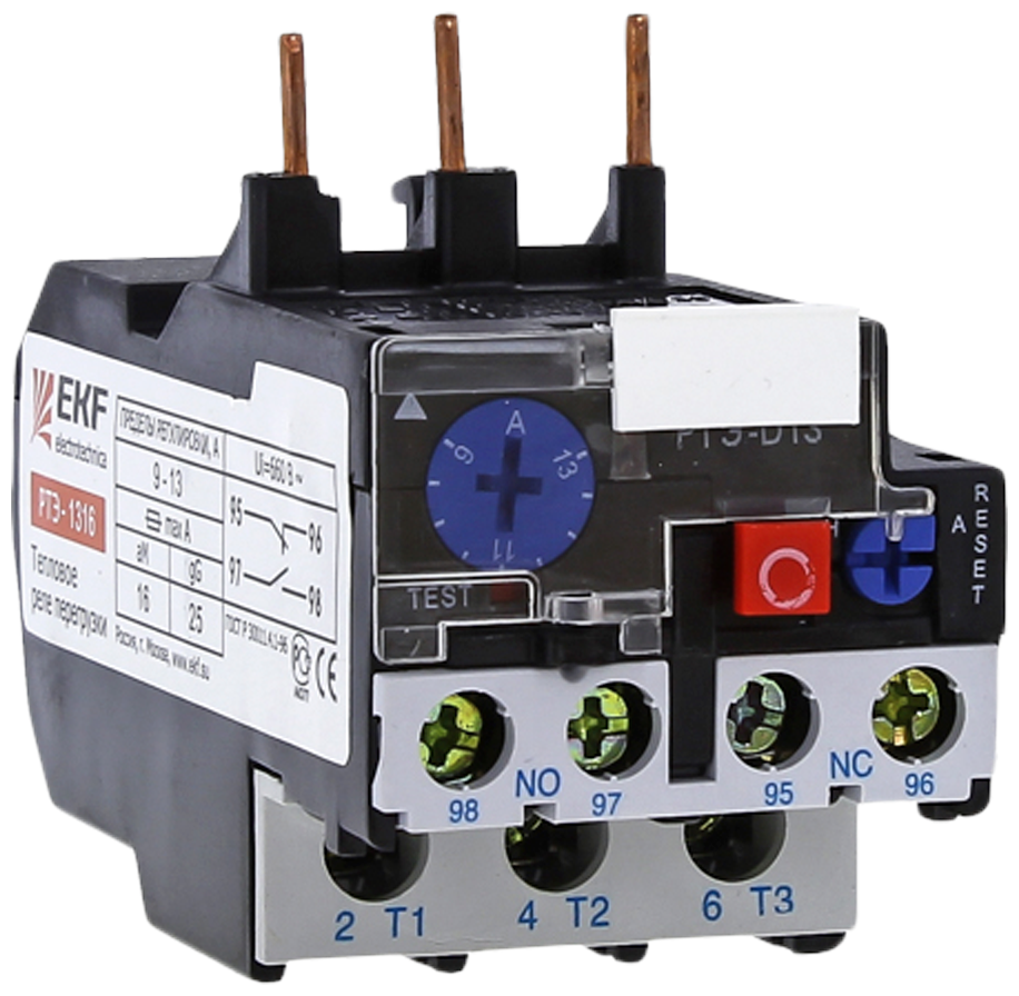 Реле тепловое РТЭ-1307 1,6-2,5А EKF PROxima rel-1307-1.6-2.5