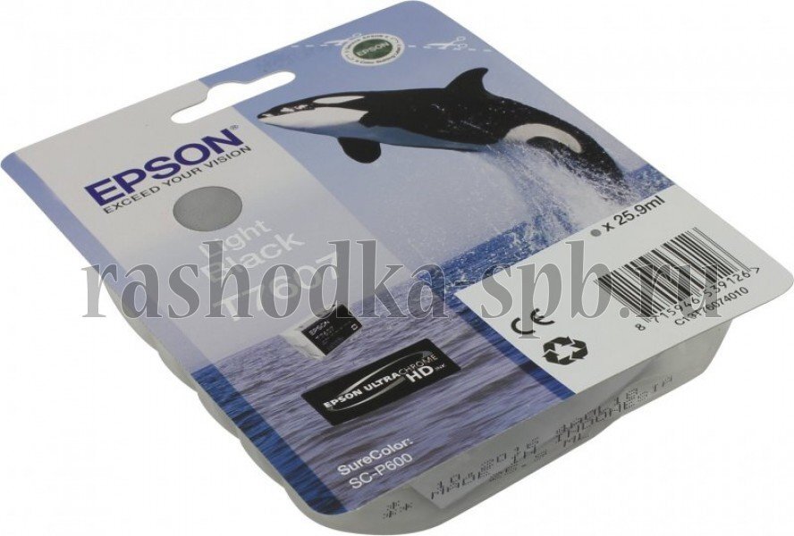 Картридж Epson для принтера T760 SC-P600, серый - фото №8