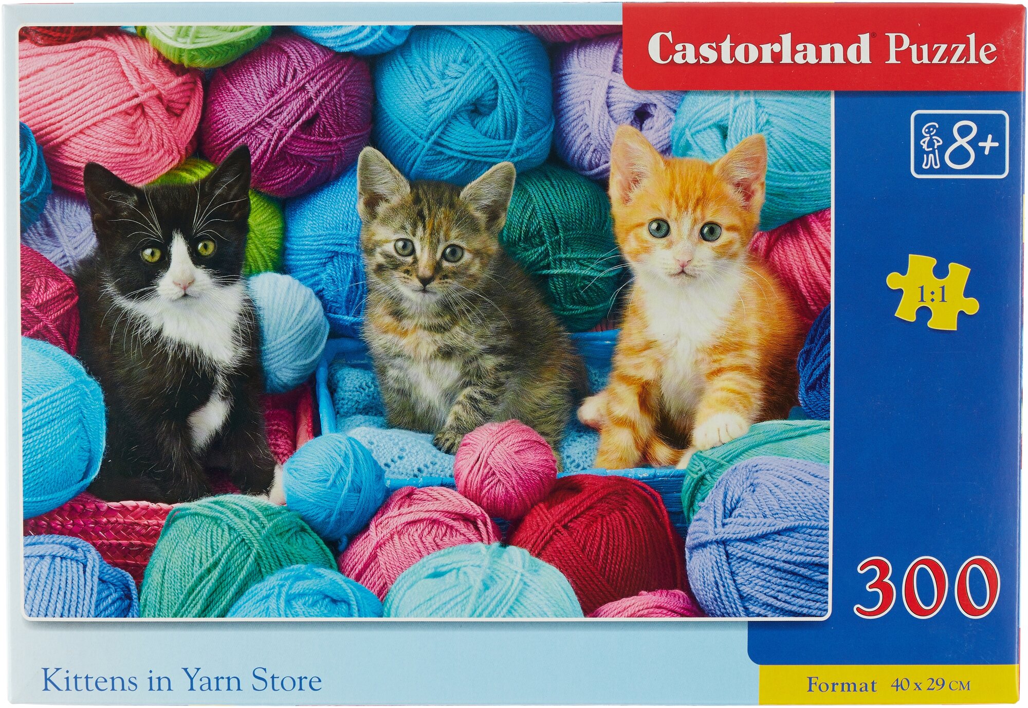 Пазл для детей Castorland 300 деталей: Котята в мотках пряжи