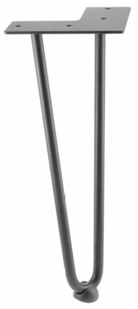Ножка NM-ARTO-10-2R304 черный матовый, 2 прутка, D-10 мм, H-304 - фотография № 1