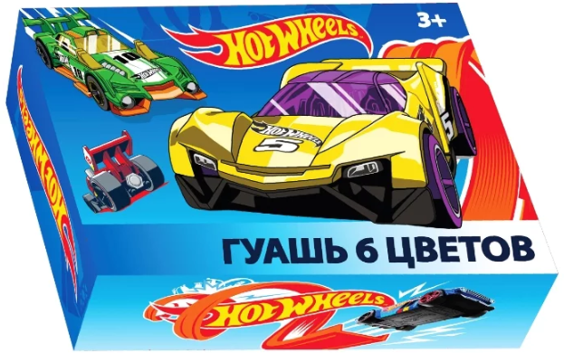 Гуашь CENTRUM "Hot Wheels" (6 цветов) 88763