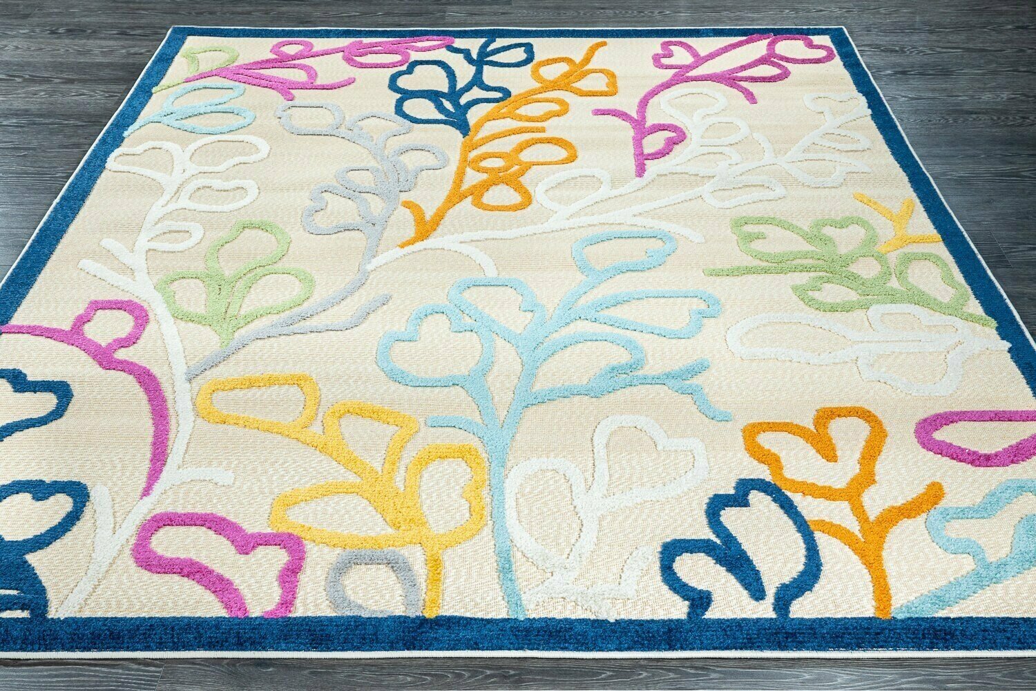 Ковер коллекции VIVA LA DACHA CP16A-CREAM-DBLUE 100 x 200 - фотография № 2