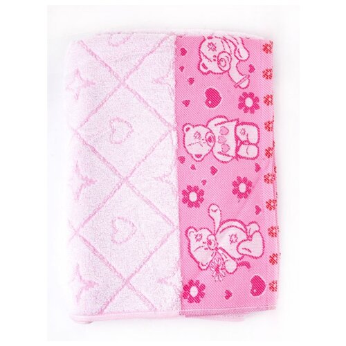фото Полотенца банные 70х140см., 10с36, privilea, мишки светло-розовый