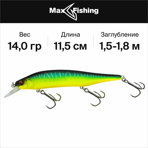 фото Воблер для рыбалки megabass ito-shiner 115 suspending #dual tiger 14 гр / сделано в японии