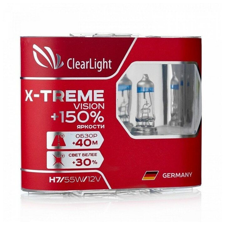 CLEARLIGHT MLH8XTV150 Лампа ClearLight MLH8XTV150 Комплект ламп H8(Clearlight)12V-35W X-treme Vision +150% Light (2 шт.)