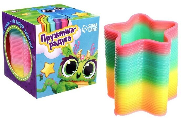 Funny toys Пружинка - радуга «Единорог», виды микс, d=5 см