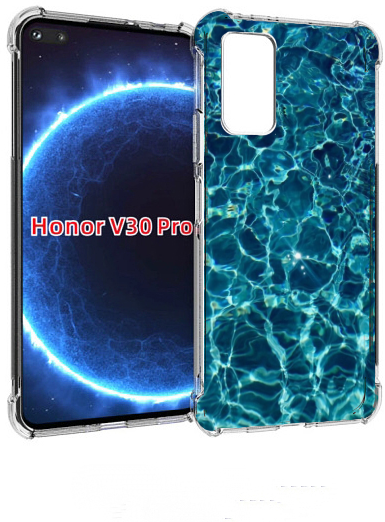 Чехол задняя-панель-накладка-бампер MyPads красивая голубая вода для Huawei Honor V30 Pro/View 30 Pro (OXF-AN10)/V30/Nova 6/Nova 6 5G противоударный