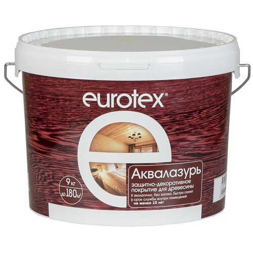 EUROTEX пропитка Аквалазурь, 9 кг, 9 л, сосна