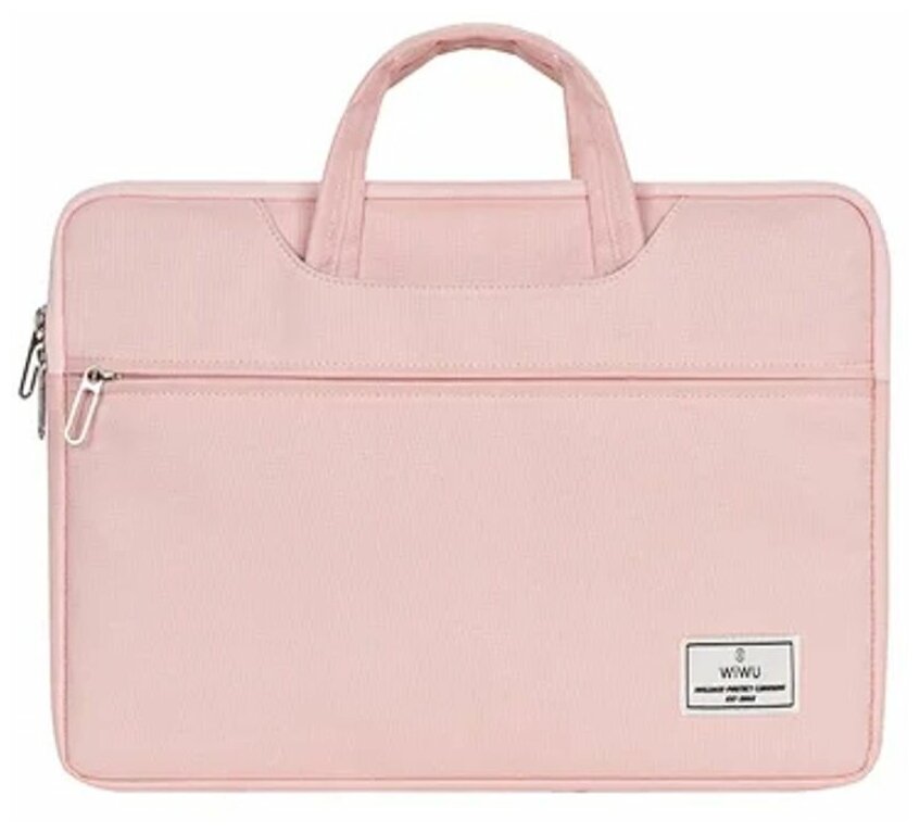 Сумка для ноутбука WiWU ViVi Laptop Handbag для Macbook 14" водонепроницаемая - Розовый