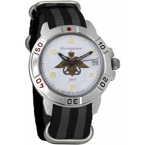 Наручные часы Восток Командирские, серый наручные часы восток командирские 2414 431829 ремень серебряный белый