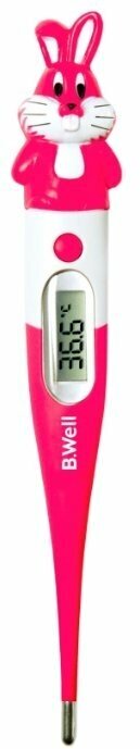 Медицинский электронный термометр B. Well Кролик, розовый (WT-06 flex) - фото №15