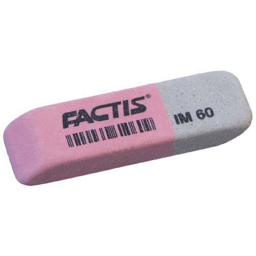 Резинка стирательная FACTIS IM 60, прямоугольная, двуцветная, 46х15х8 мм, синтетический каучук, CCFIM60RG