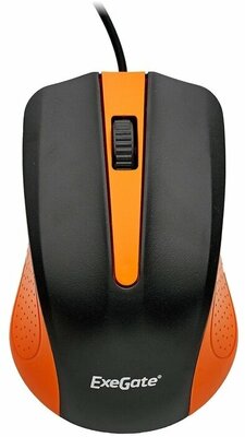 ExeGate Оптическая мышь ExeGate SH-9030BO Color box EX280437RUS, 2кн.+скр, черно-оранжевый (USB2.0) (ret)