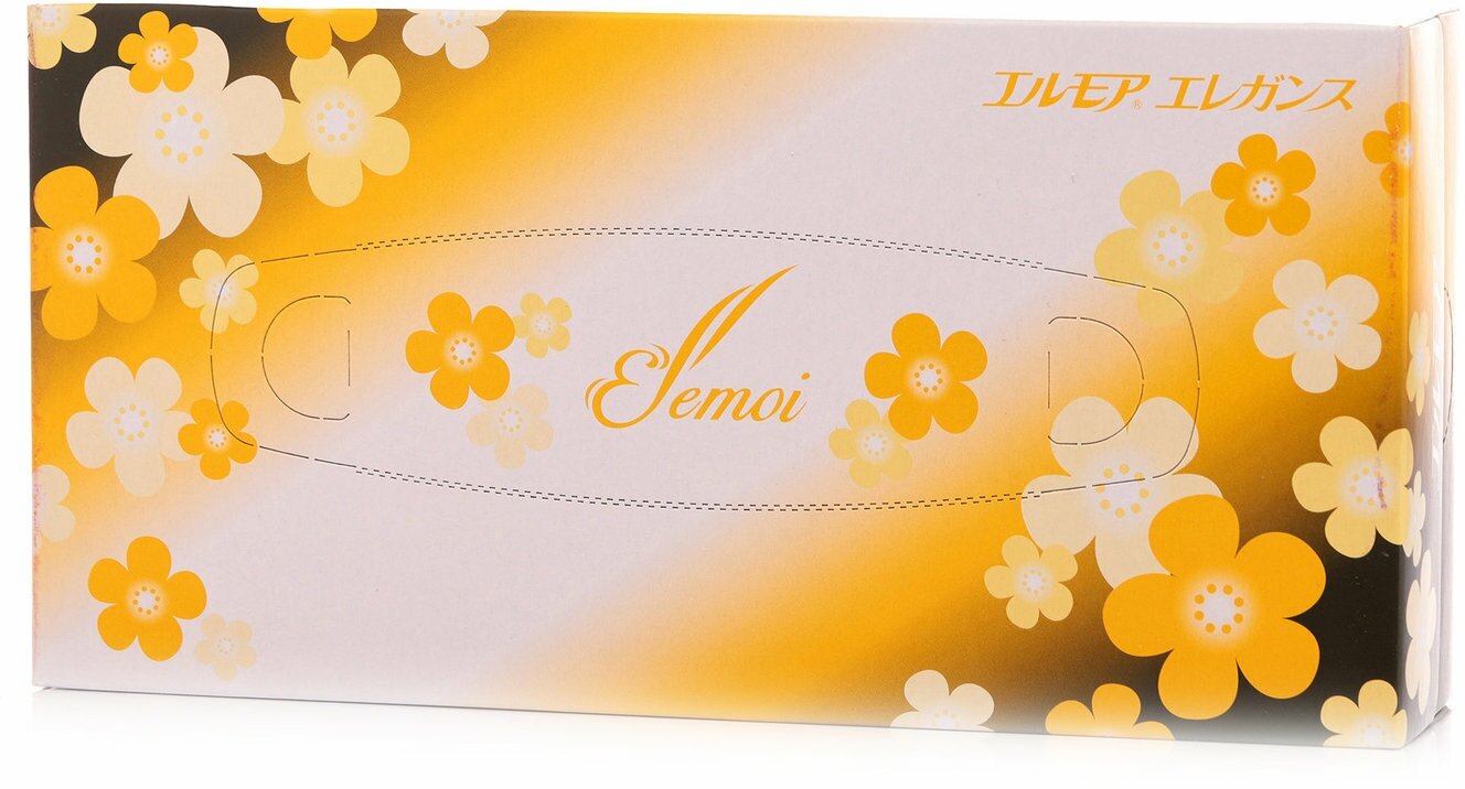 Салфетки бумажные мягкие двухслойные Kami Shodji ELLEMOI "Elegance", 200 шт., Япония. - фотография № 5