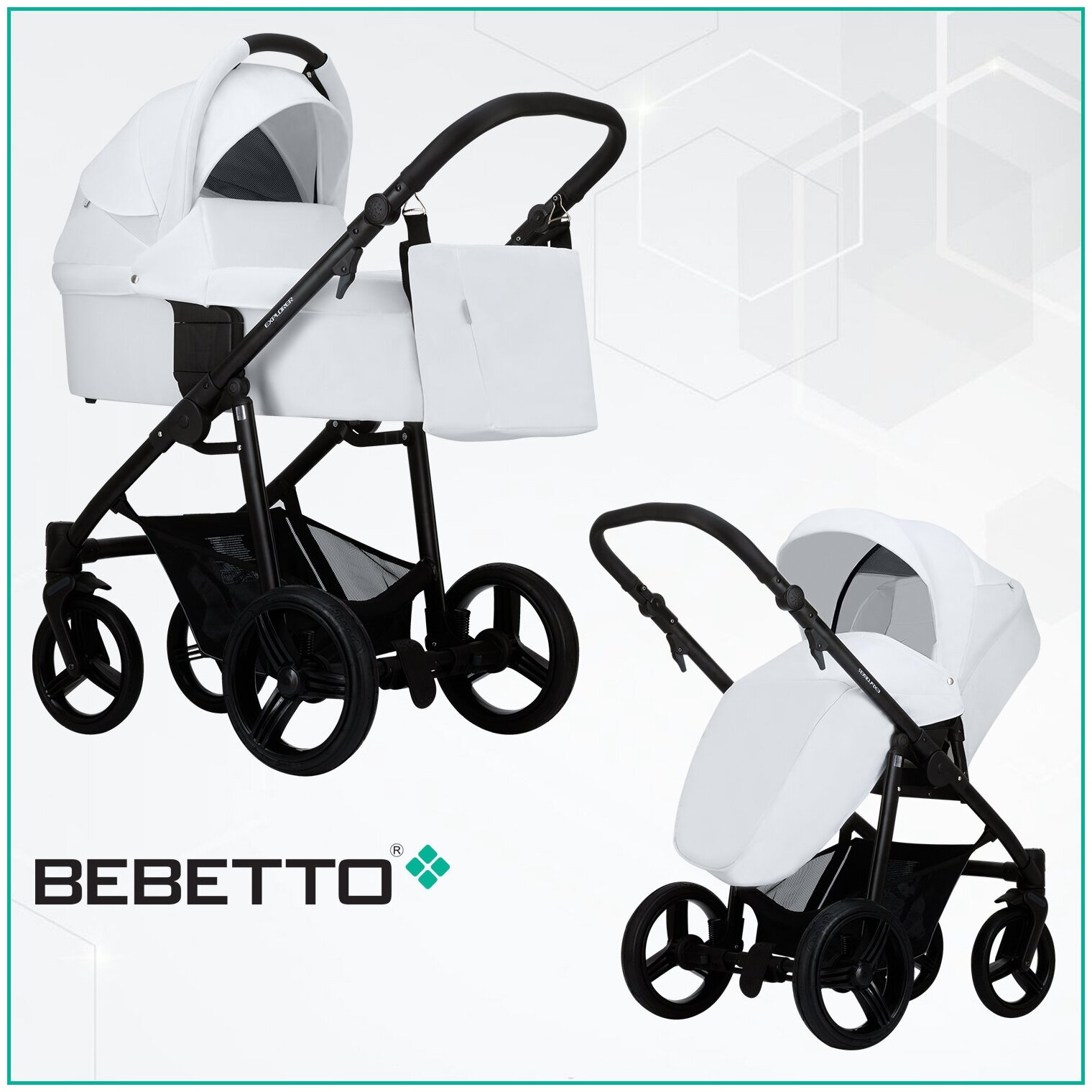 Детская коляска 2 в 1 Bebetto Explorer AIR 10_CZM