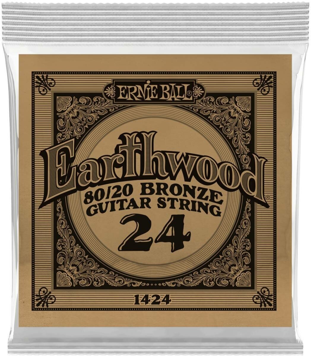 ERNIE BALL 1424 Earthwood 80/20 .024 - Струна одиночная для акустической гитары