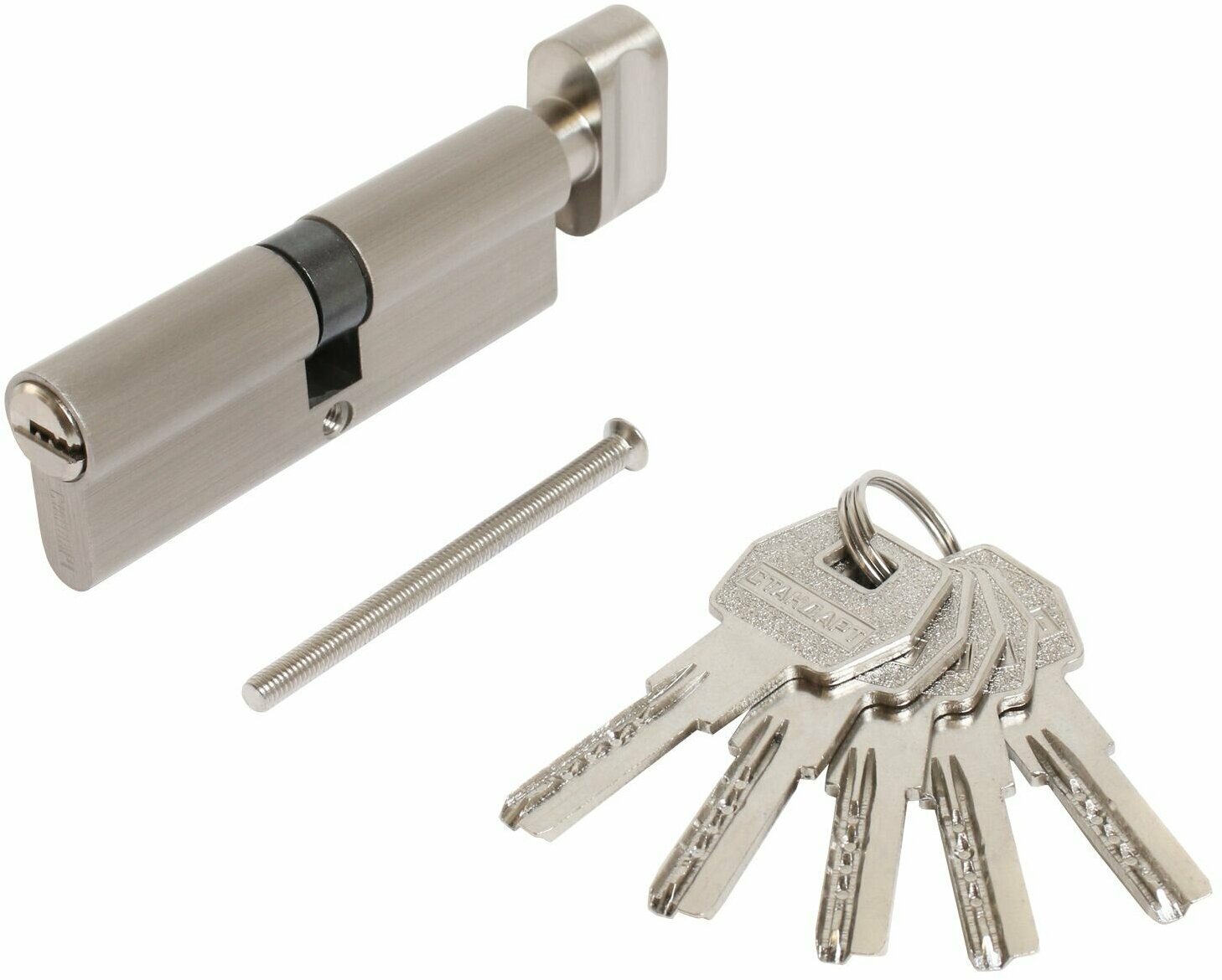 фото Личинка замка (цилиндровый механизм) Стандарт MAX 90 (45х45В) SN 5кл ключ/вертушка