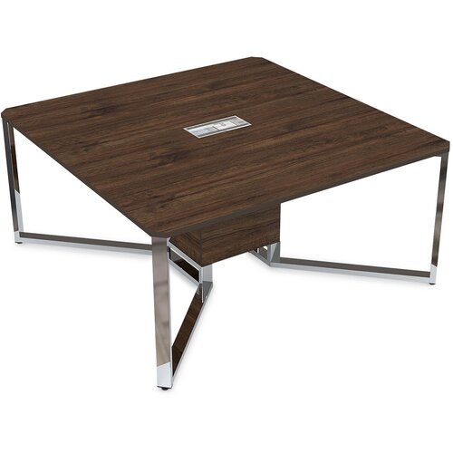 Стол для переговоров Summit Alsav 16СК.166 Брауни/Металл глянец 1600*1600*750