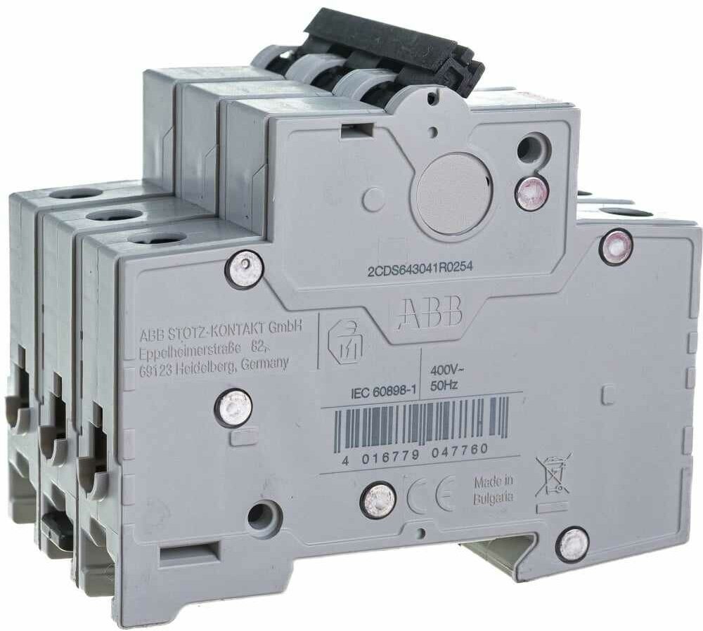 Basic M 2CDS643041R0254 Автоматический выключатель трехполюсный 25А (4.5 кА, C) ABB - фото №2