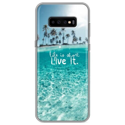 фото Дизайнерский силиконовый чехол для samsung galaxy s10 plus пляж 100gadgets