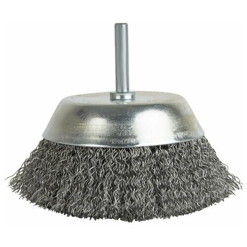 Щётка DEBEVER чашечная неплетёная с хвостовиком 100 мм, проволока - сталь 0,30 мм