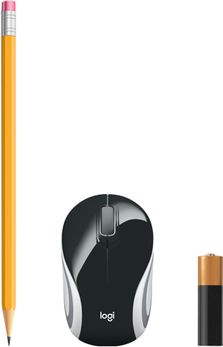 Logitech Wireless Mini Mouse M187 (черный) - фото №7