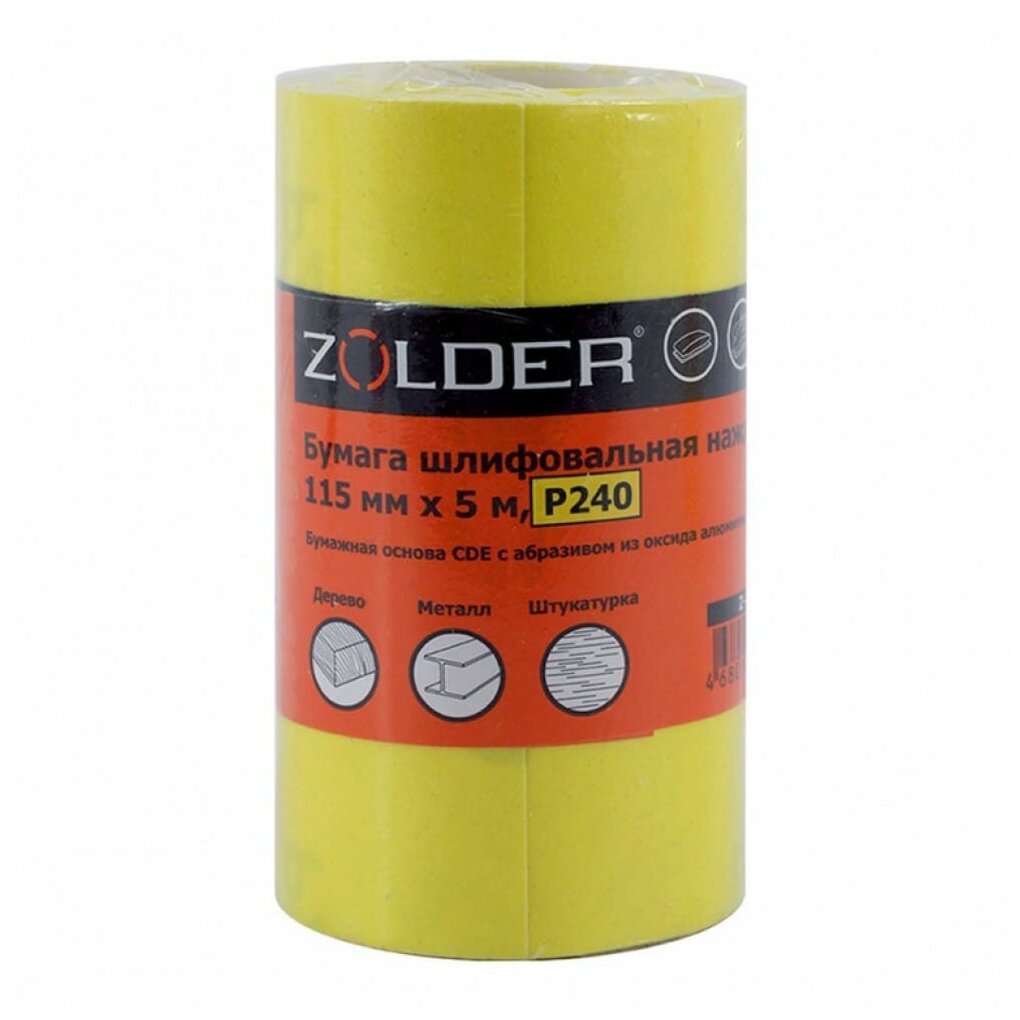 Наждачная шлифовальная бумага ZOLDER Z-105-5-240