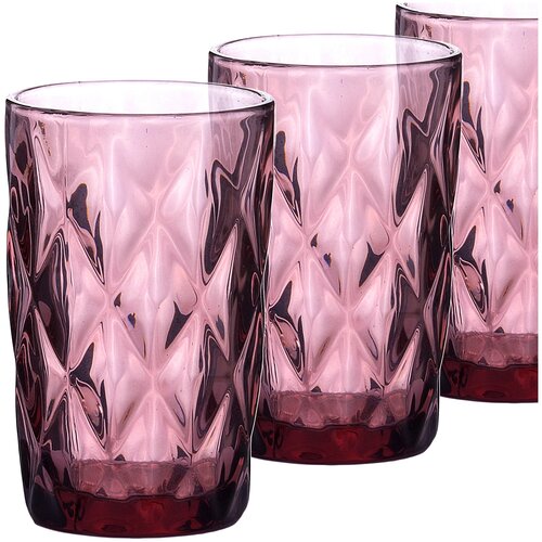 Набор стаканов 370 мл 6шт (цв. пурпурный) LR (х4)