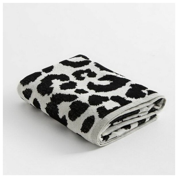 Полотенце махровое Этель "Leopard" чёрный, 50х90 см, 100% хлопок, 420 гр/м2 - фотография № 2