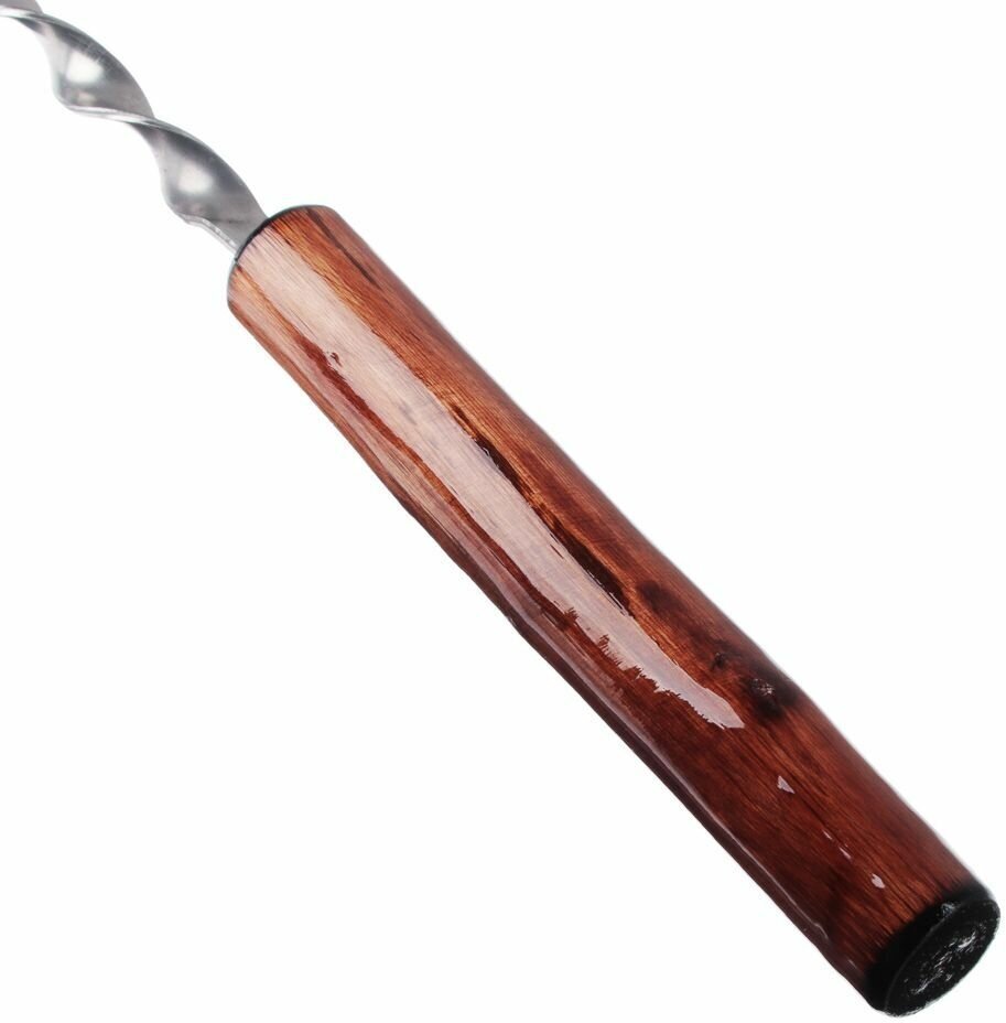 Шампур плоский с деревянной ручкой GRILLBOOM, 600х12х2мм, 1 шт - фотография № 3