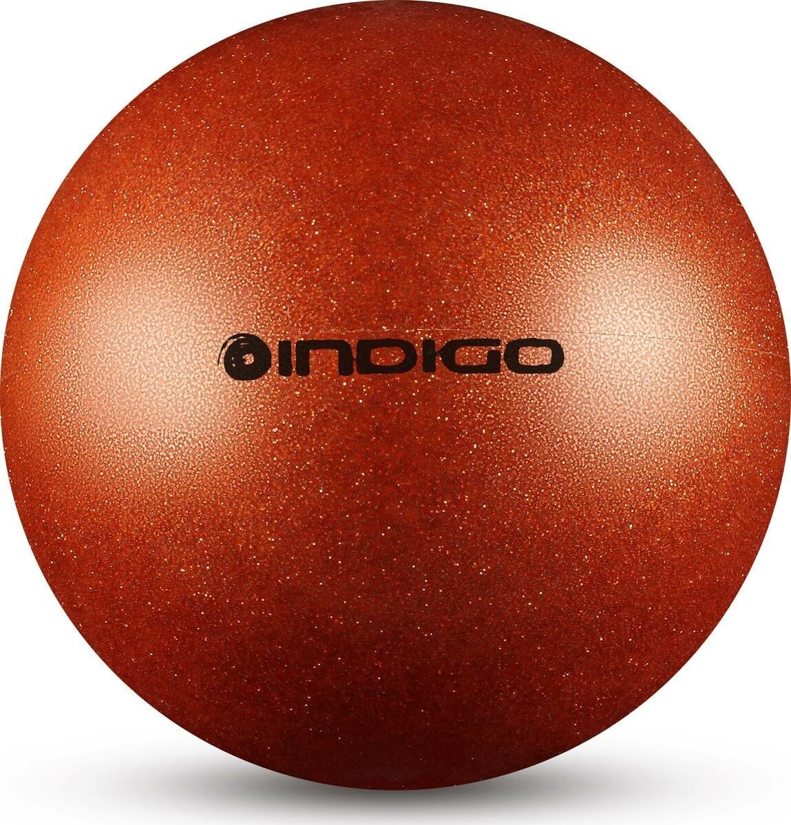 Мяч д/худ. гимн. INDIGO d19см 400гр IN118 оранжевый с блестками