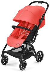 Коляска прогулочная Cybex Eezy S + 2 BLK Hibiscus Red с дождевиком и бампером