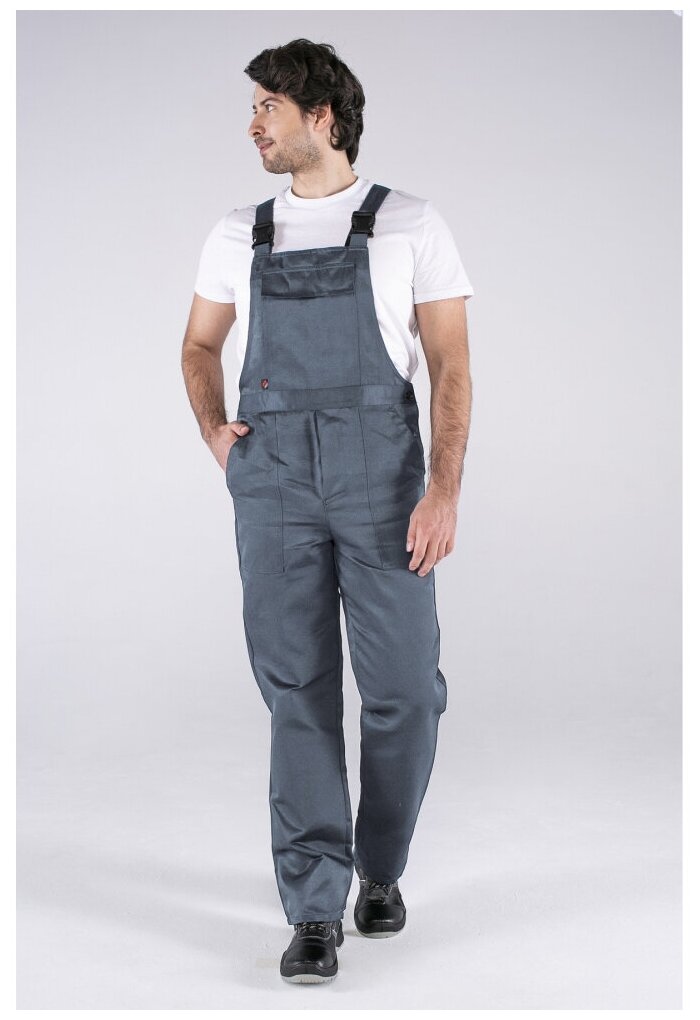 фото Полукомбинезон ИТР (тк.Смесовая,210), серый (52-54; 182-188)