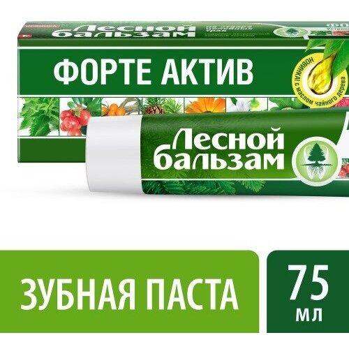 Зубная паста Лесной бальзам Форте, 75 мл (34481493) зубная паста лесной бальзам ромашка облепиха 75 мл