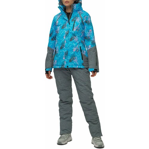 Комплект с брюками  для сноубординга, зимний, силуэт полуприлегающий, утепленный, водонепроницаемый, размер 44, синий