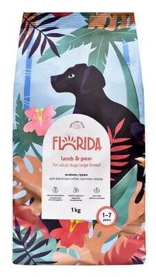 Сухой корм для собак малых пород Florida Ягненок, груша 3 кг.