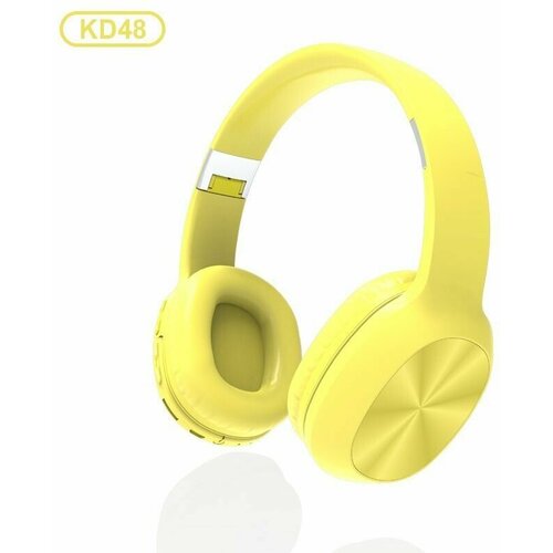 Наушники большие - гарнитура bluetoothKADUM KD48 Желтые 1022₽