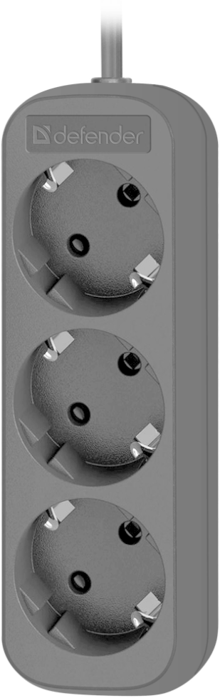 Сетевой удлинитель DEFENDER M318, 1.8м, черный [99321] - фото №12