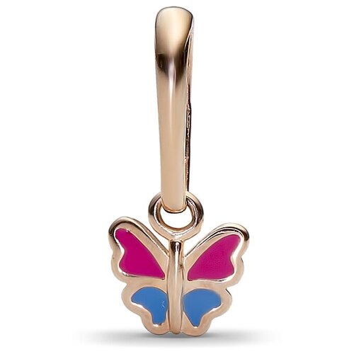 фото Эстет подвеска бабочка из красного золота 01п016147э