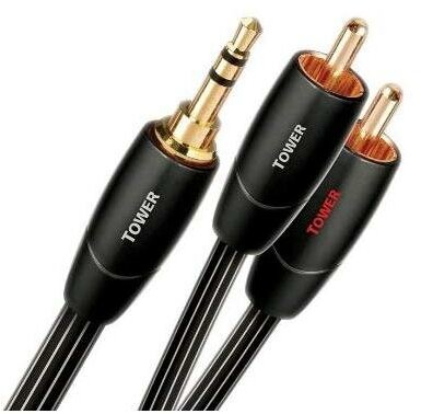 Межблочный аудио кабель AudioQuest Tower 3.5mm-2RCA, 1.5 м