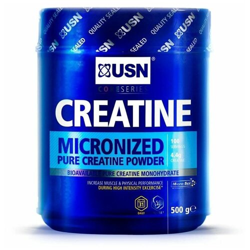 USN Creatine Pure Micronized Monohydrate Powder 500 г креатин creatine monohydrate 100% чистый pure 500 грамм