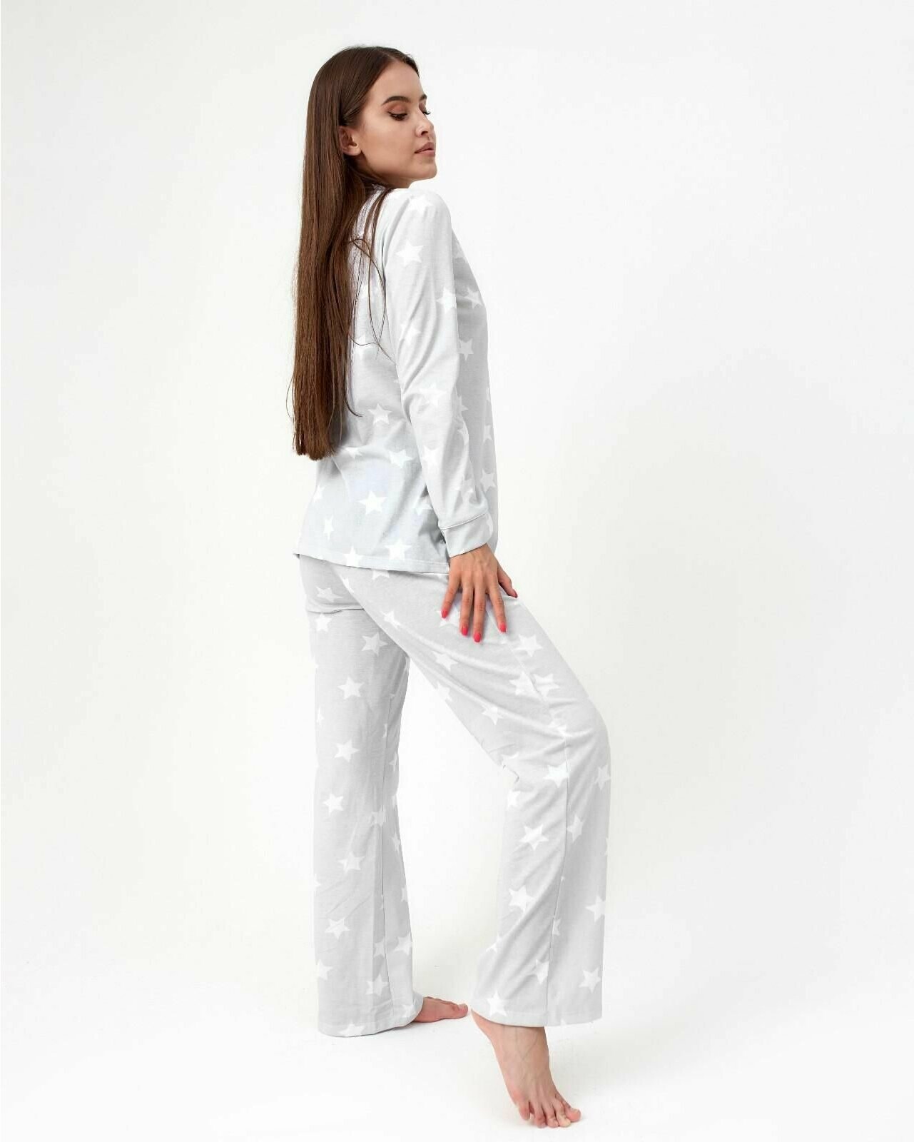 Пижама женская (рубашка и брюки) KAFTAN "Star" размер 40-42 - фотография № 9