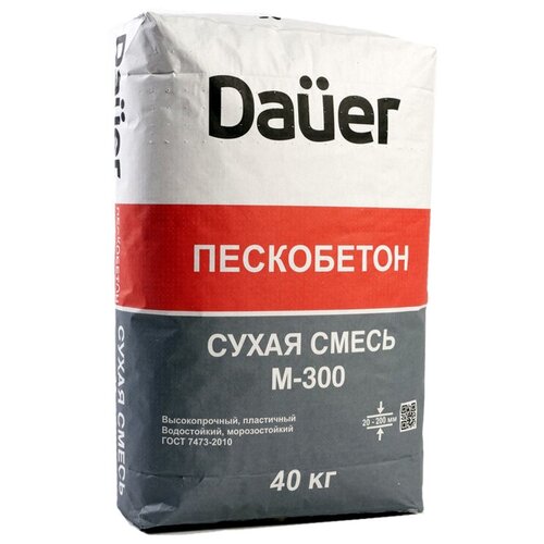 Пескобетон Dauer М300, 40 кг пескобетон м300 baumax 50 кг